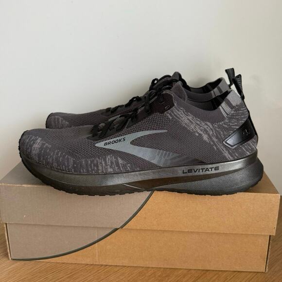 Brooks Levitate 4 Grey/Black Men Running Sneakers- SZ 11 main image 4